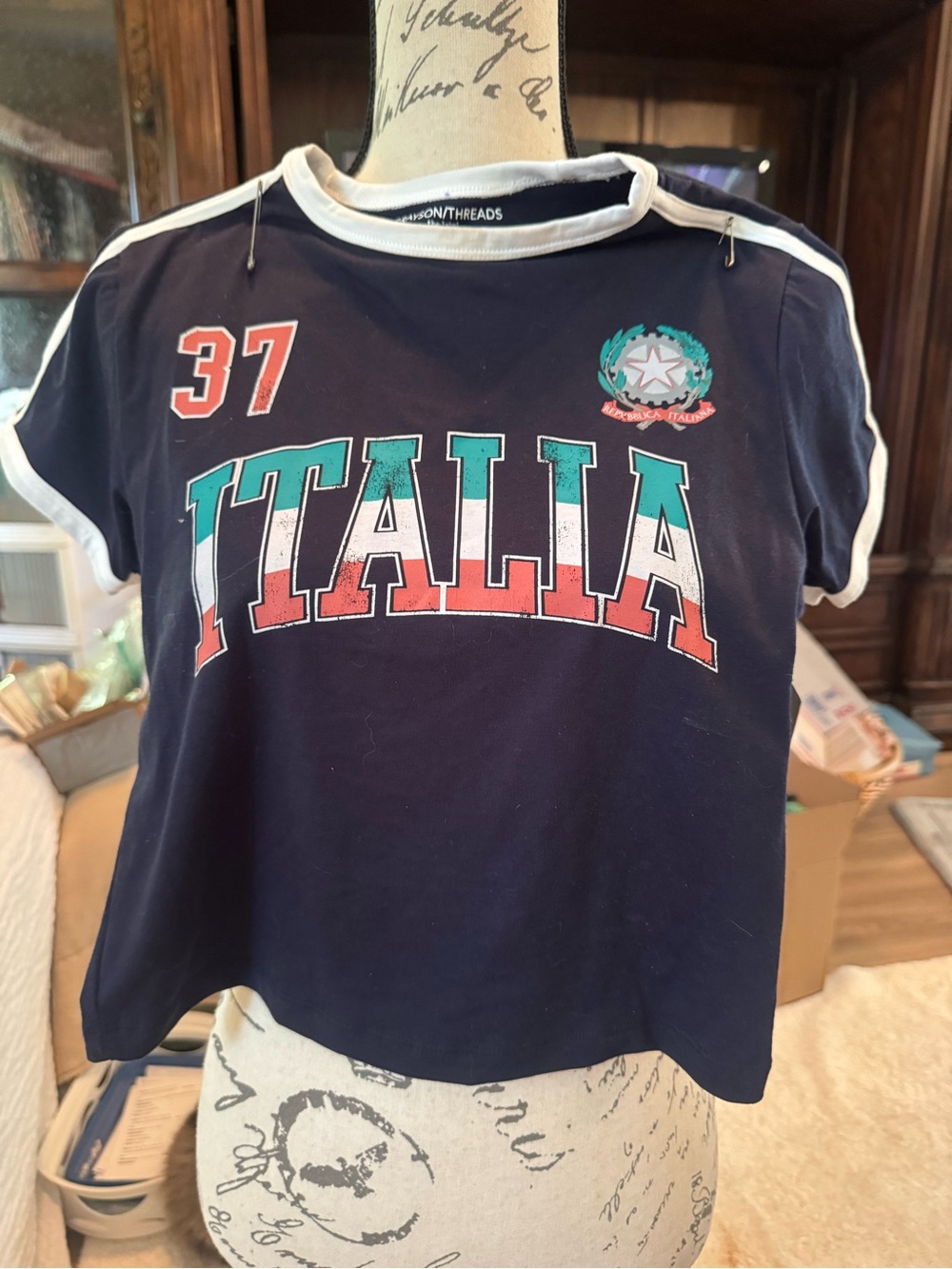 Grayson threads small nwt Italia Graphic Tee - Navy